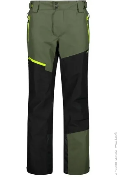   Campagnolo  Men's 3-layer Unlimitech Pants with Padding Oil Green XL (1097-32W4007-E319 52)