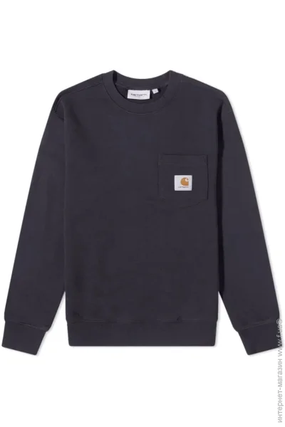  Carhartt POCKET CREWNECK (I030903-BLACK-XL)