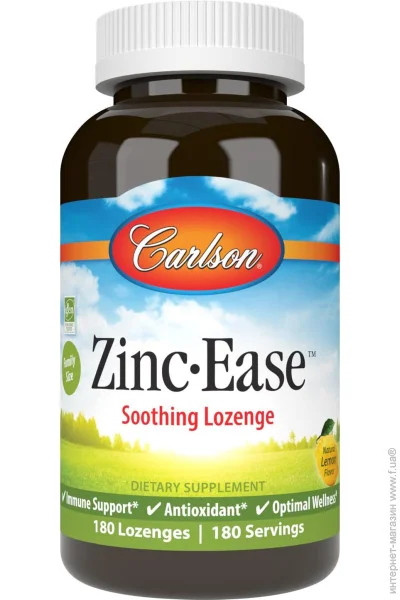 ³  Carlson Labs Zinc Ease Soothing Lozenge 180 Lozenges (Lemon) (00000039489)