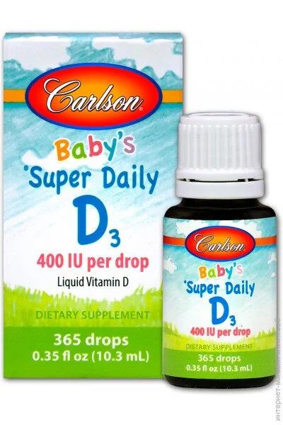  Carlson Labs  D3    , 400 , Baby"s Super Daily D3, Carlson, 10.3  (CL1250)