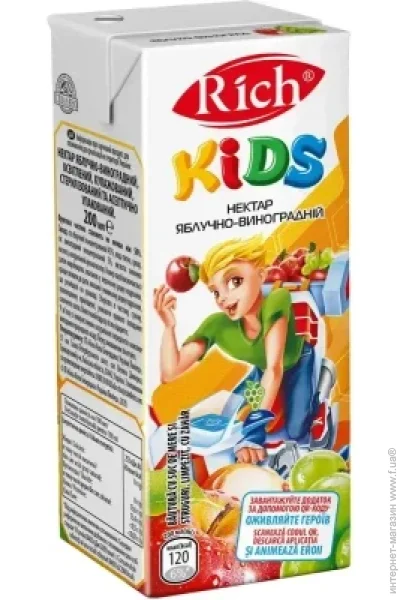 Нектар Color Rich Яблоко-виноград 200 мл (4820039351876) Нектар Color Rich Яблоко-виноград 200 мл (4820039351876)