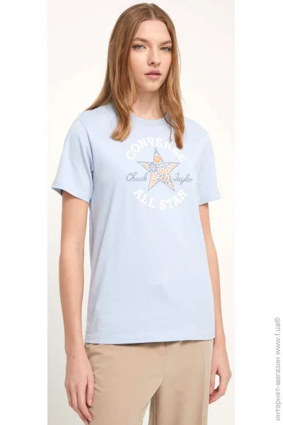 Converse Футболка Chuck Patch Infill Tee 10026049-A04 р. XS блакитний Converse Футболка Chuck Patch Infill Tee 10026049-A04 р. XS блакитний
