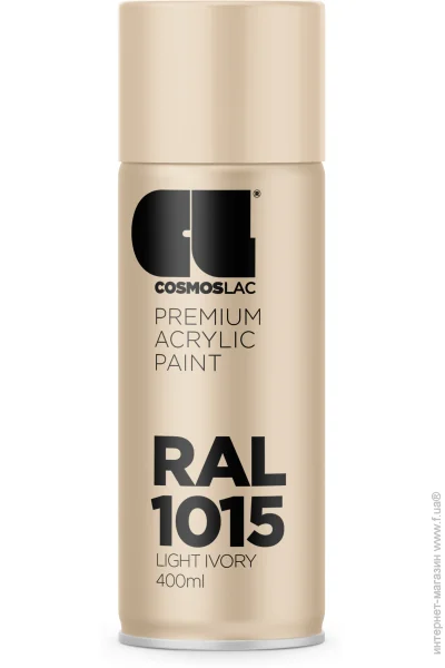Автомобільна фарба Cosmos Lac Емаль аерозольна №347 RAL 1015 світла слонова кістка глянець 400 мл Автомобільна фарба Cosmos Lac Емаль аерозольна №347 RAL 1015 світла слонова кістка глянець 400 мл