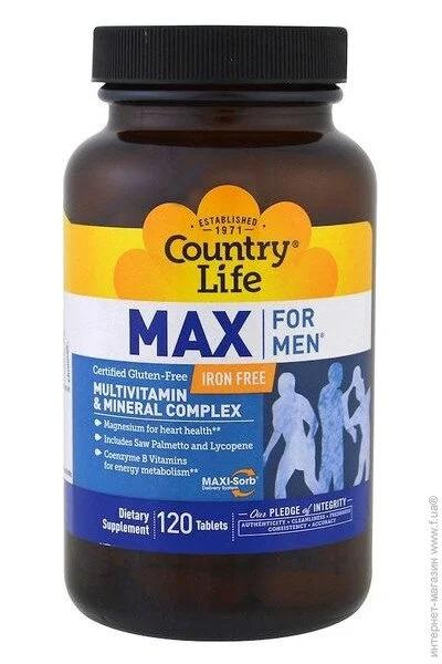   Country Life Max for Men 120 Tabs (000001015)