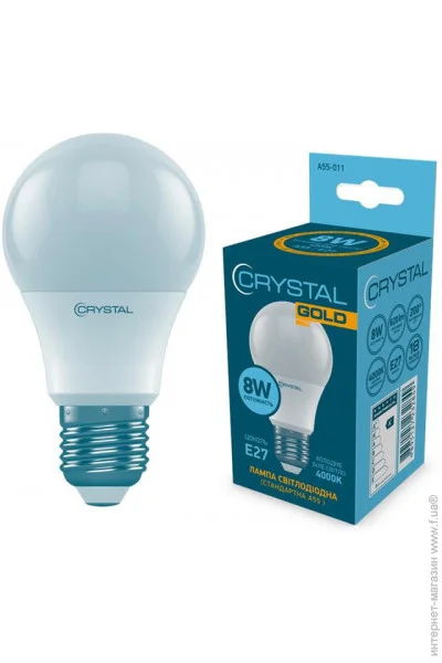      8W 27 4000K A55 CRYSTAL GOLD A55-011