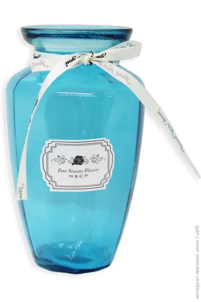 Crystal Ваза скляна Jane 20 см блакитна 83210414_YBCG-210414-29/1 Crystal Ваза скляна Jane 20 см блакитна 83210414_YBCG-210414-29/1