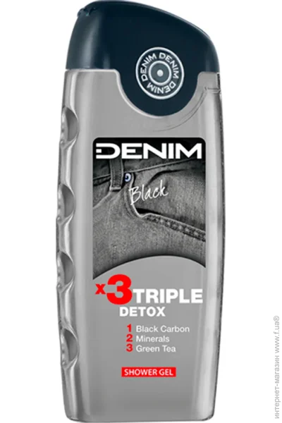 Гель для душу Denim Black Потрійний детокс 400 мл Гель для душу Denim Black Потрійний детокс 400 мл
