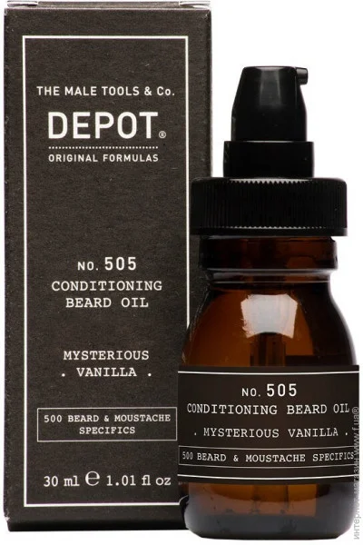 Depot     " " no. 505 conditioning beard oil .mysterious vanilla. 30 (8032274076742)