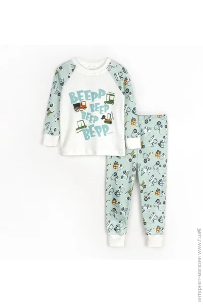 Пижамный комплект Dexter'S Пижама для мальчиков Excavator р.110 голубой 935262 Пижамный комплект Dexter'S Пижама для мальчиков Excavator р.110 голубой 935262