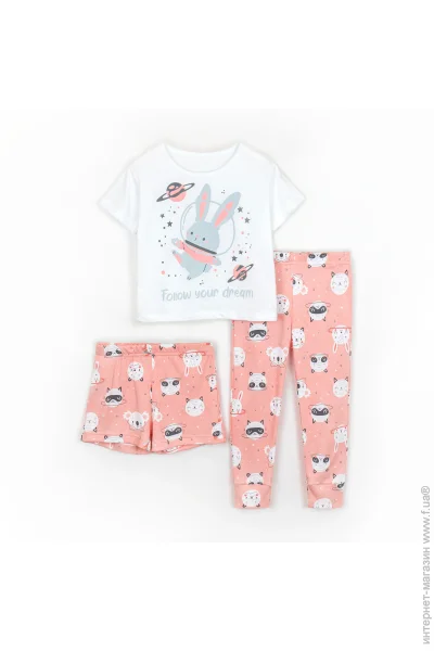 Кофта + штаны Dexter'S Комплект детский для девочек Space Bunny р.98 бело-розовый 935371 Кофта + штаны Dexter'S Комплект детский для девочек Space Bunny р.98 бело-розовый 935371