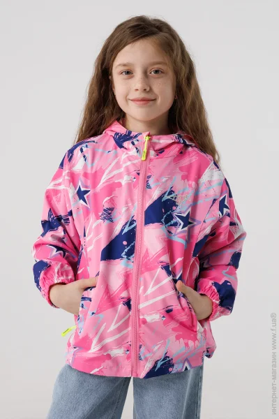Куртка Dinomin Вітровка для дівчинки 91 122 см Рожевий (2000990283467D) Куртка Dinomin Вітровка для дівчинки 91 122 см Рожевий (2000990283467D)