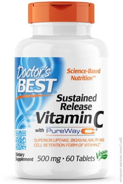 Doctor`S Best ³   Doctor's Best Sustained Release Vitamin C, 60 