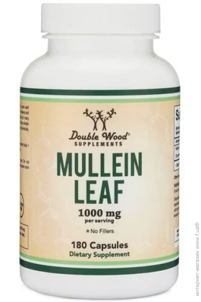   ' Double Wood Mullein Leaf Extract 1000 mg 180 caps (00000038603)