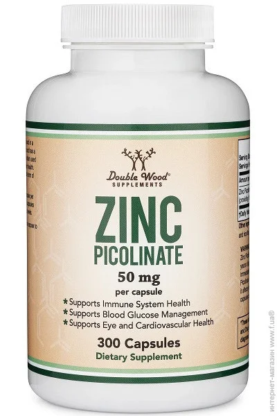 ̳ Double Wood Zinc Picolinate 50 mg 300 Caps (000019122)