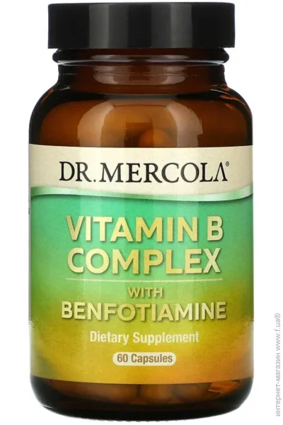     B  , Vitamin B Complex with Benfotiamine, Dr. Mercola, 60  (MCL01834)