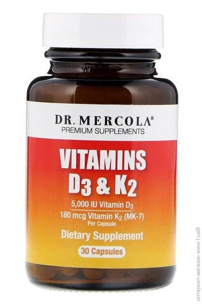 ³ Dr. Mercola Vitamins D3 & K2 5,000 IU 30 Caps (000001276)