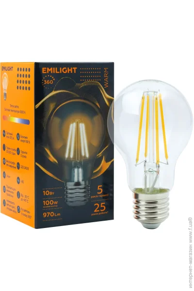   Emilight   FIL A60 10  E27 3000  220  