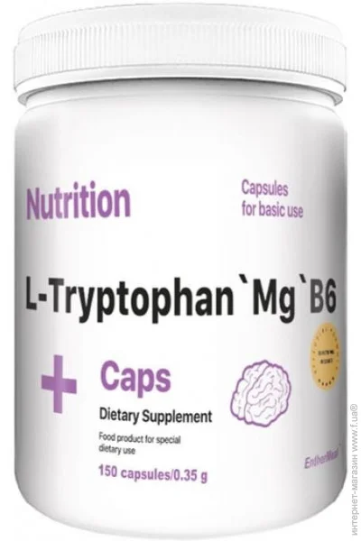  EntherMeal L-Tryptophan`Mg`B6, 150 