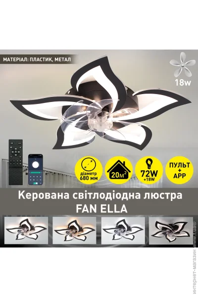  Esllse      FAN ELLA 72W+ 18W 5F 680120  (10581)