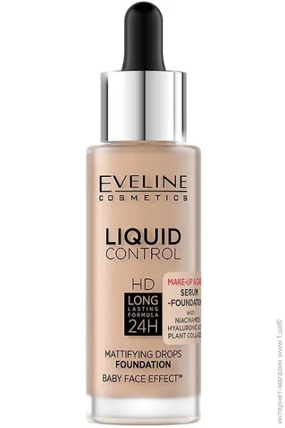  Eveline Cosmetics     035 NATURAL BEIGE NIACYNAMID  LIQUID CONTROL, 32  (5903416048565)