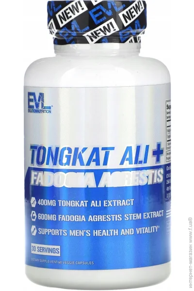 Evlution Nutrition Tongkat Ali +  Fadogia Agrestis, 400 mg, 60 Veggie Capsules (00000041905)
