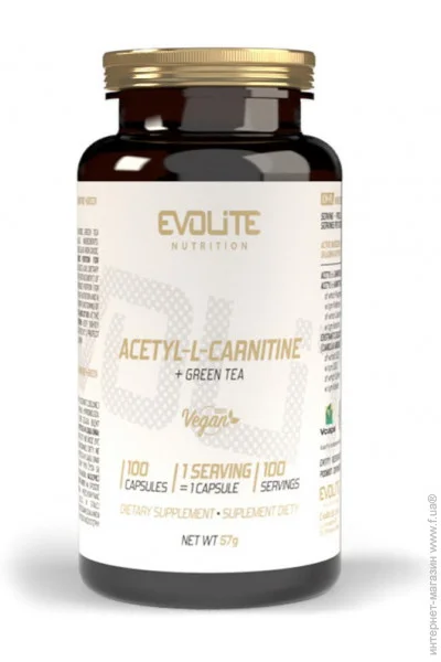  Evolite Nutrition Acetyl L-Carnitine +  Green Tea, 100 