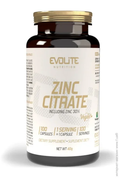 Evolite Nutrition Zinc Citrate (100 veg caps) (22250-01)