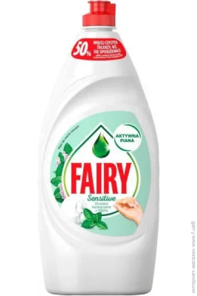 Гель для миття посуду Fairy Sensitive Чайне дерево та м'ята 900 мл (4015400958130) Гель для миття посуду Fairy Sensitive Чайне дерево та м'ята 900 мл (4015400958130)