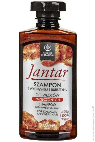 Шампунь Farmona Шампунь с экстрактом янтаря для поврежденных и слабых волос Jantar 330 мл Шампунь Farmona Шампунь с экстрактом янтаря для поврежденных и слабых волос Jantar 330 мл