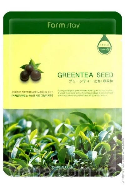         Farmstay Visible Difference Mask Sheet Green Tea Seed 23  (8809446651928)