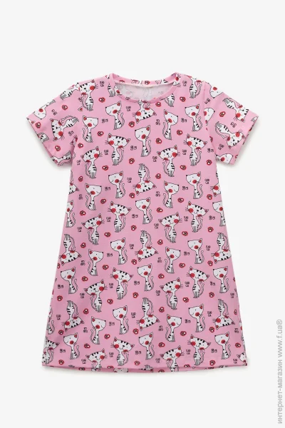 Fleri Ночная рубашка для девочки 6035 116-122 см Розовый (2000991058705) Fleri Ночная рубашка для девочки 6035 116-122 см Розовый (2000991058705)