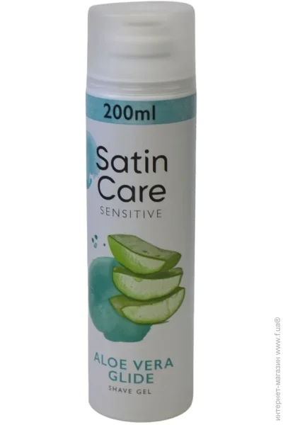 Гель для гоління Gillette Satin Care 200мл Алоє Вера Гель для гоління Gillette Satin Care 200мл Алоє Вера
