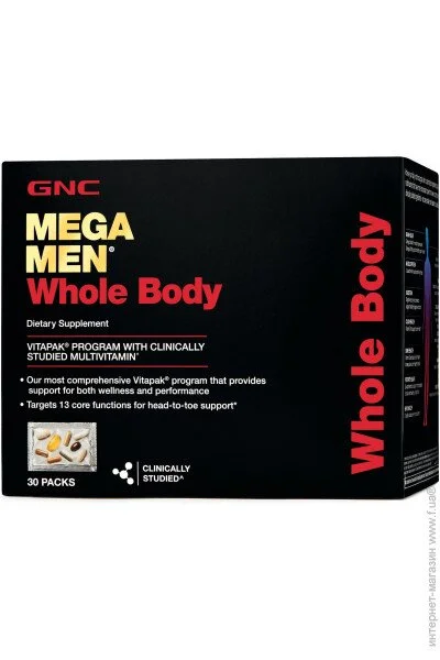 GNC  Mega Men Whole Body Vitapak 30  (4384303297)
