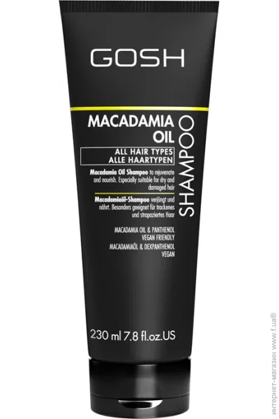 Шампунь Gosh Органический Macadamia Oil 230 мл (5711914104900) Шампунь Gosh Органический Macadamia Oil 230 мл (5711914104900)