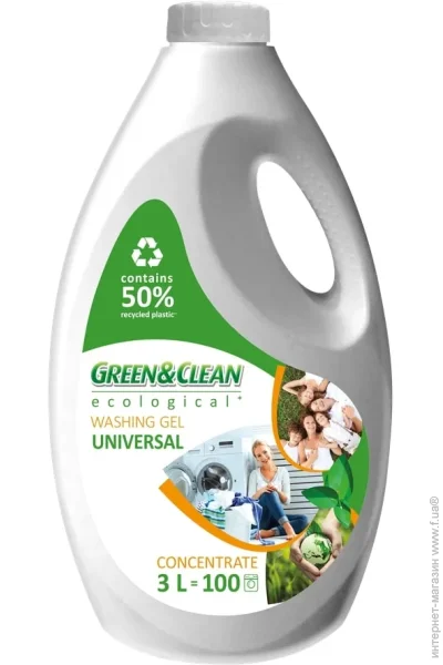 Гель для стирки Green Clean Ecological 3000 мл (4260700180556) Гель для стирки Green Clean Ecological 3000 мл (4260700180556)