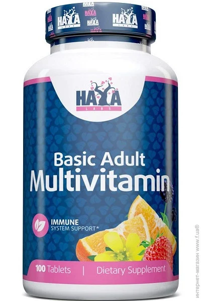   Haya Labs Basic Adult Multivitamin 100 Tabs (000019540)