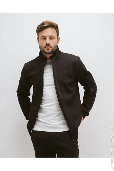 Толстовка (худі) Тепла кофта на замку з накладною кишенею на рукаві - HECTOR - 30464 - XL - Чорний (46918) Толстовка (худі) Тепла кофта на замку з накладною кишенею на рукаві - HECTOR - 30464 - XL - Чорний (46918)