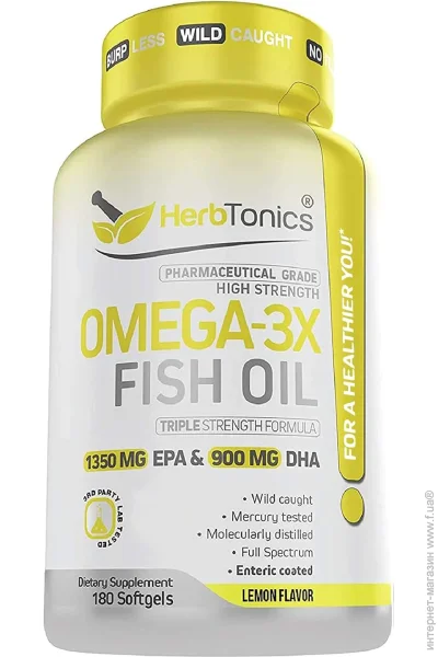   Herbtonics -3   - Triple Strength Omega 3 Fish Oil 180  (4384307131)