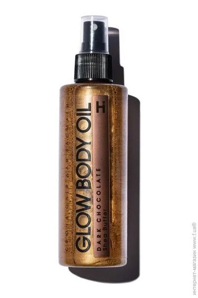    Hillary Dark Chocolate Glow Body Oil 200  (2314992357348)