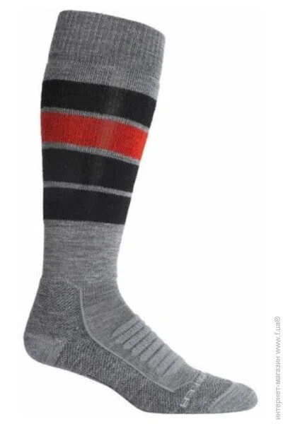  Icebreaker  Ski+ Medium OTC Heritage Stripe Gritstone M (1052-104 785 013 M)