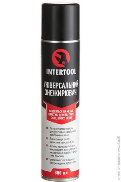 Для гуми та пластика Intertool Антисилікон 300 мл INTERTOOL FS-0093 Для гуми та пластика Intertool Антисилікон 300 мл INTERTOOL FS-0093