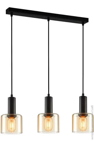 Italux  ,  PND-65342-3-BK+ AMB Santia E27 3x40W IP20 