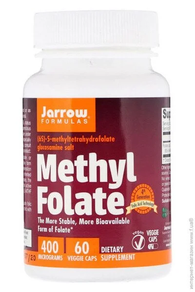  Jarrow Formulas Methyl Folate 400 mcg 60 Veg Caps (000001849)