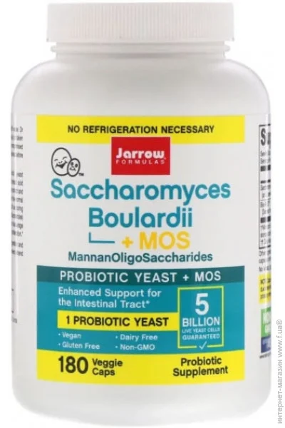 Jarrow Formulas Saccharomyces Boulardii +  MOS 5 Billion 180 Veg Caps JRW-03029 (000001867)