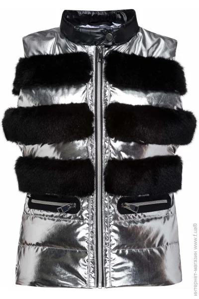 Jc De Castelbajac  W Bumpi Sl Light Down Vest S Silver (1092-3607683163830)