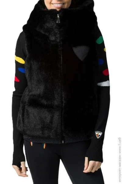 Jc De Castelbajac  W E-FUR Reversible Vest Black XS (1092-3607683665143)