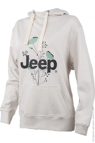  () Jeep   HOODED OVERSIZE SWEATSHIRT Botanical Print  L (O102606-J863 L)