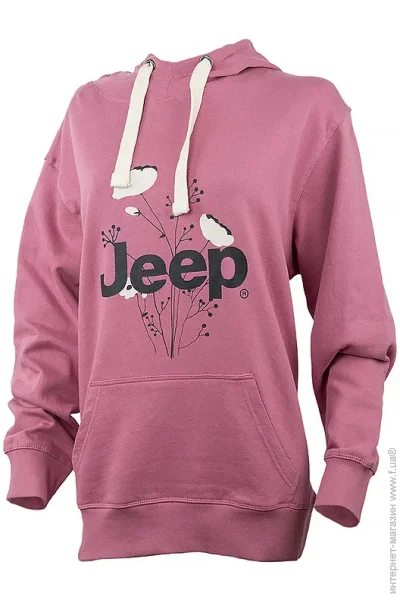  Jeep Hooded Oversize Sweatshirt Botanical Print (O102606-P490-L)