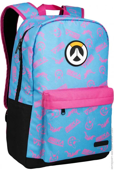   Jinx Overwatch D.Va Splash Backpack Blue/Pink (JINX-9490 PK)