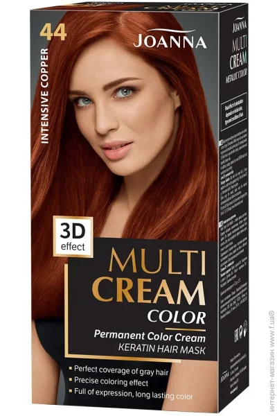 Joanna Краска для волос Multi Cream Color №44 интенсивно-медный 100 мл Joanna Краска для волос Multi Cream Color №44 интенсивно-медный 100 мл